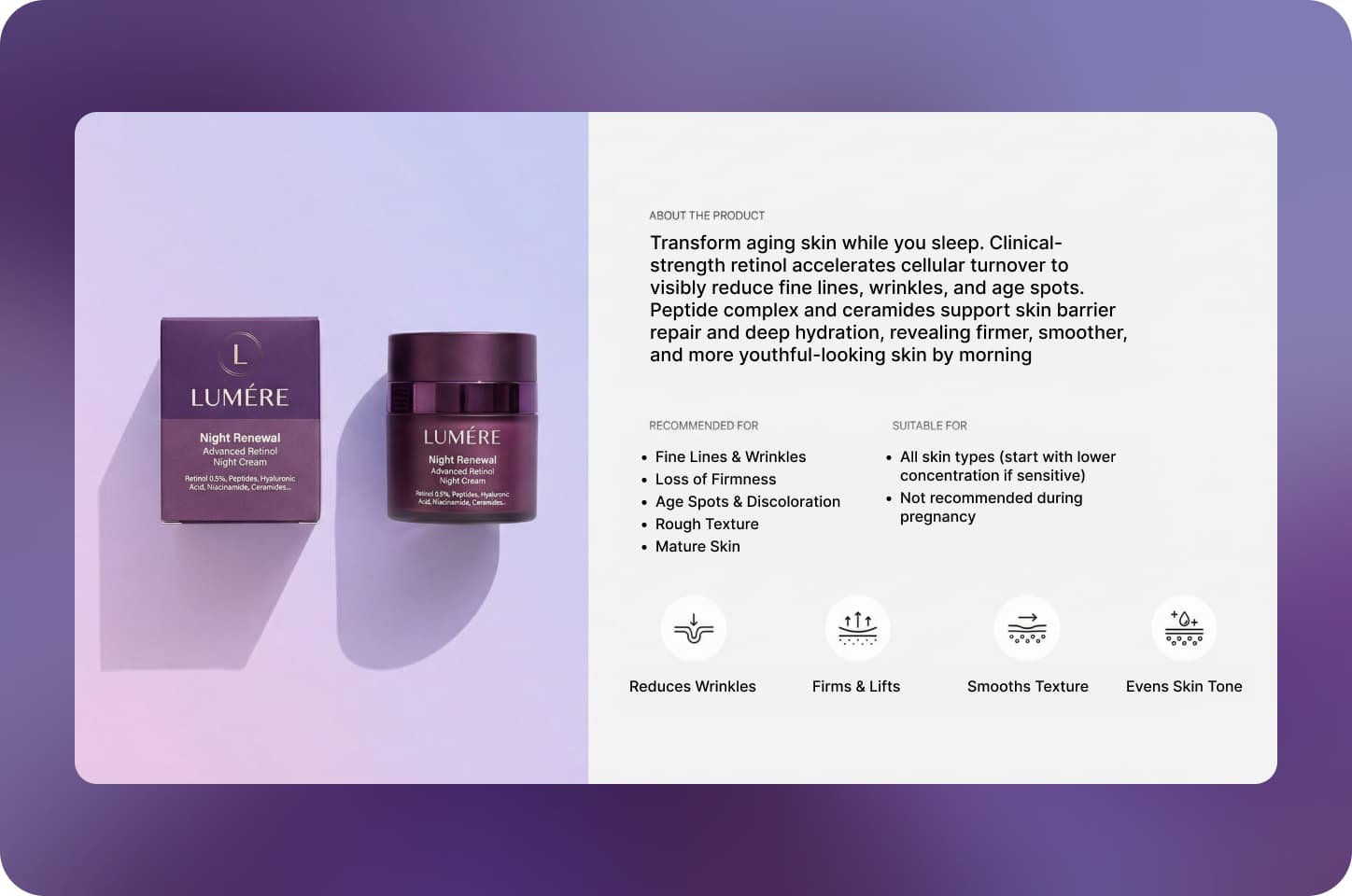 Product description preview