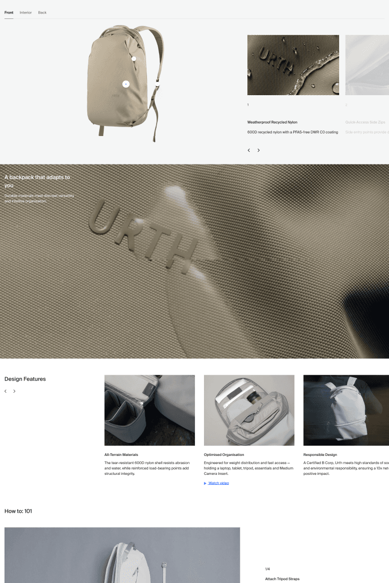 Product page example