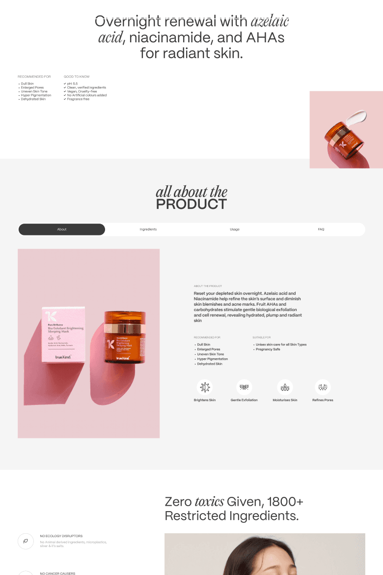 Product page example