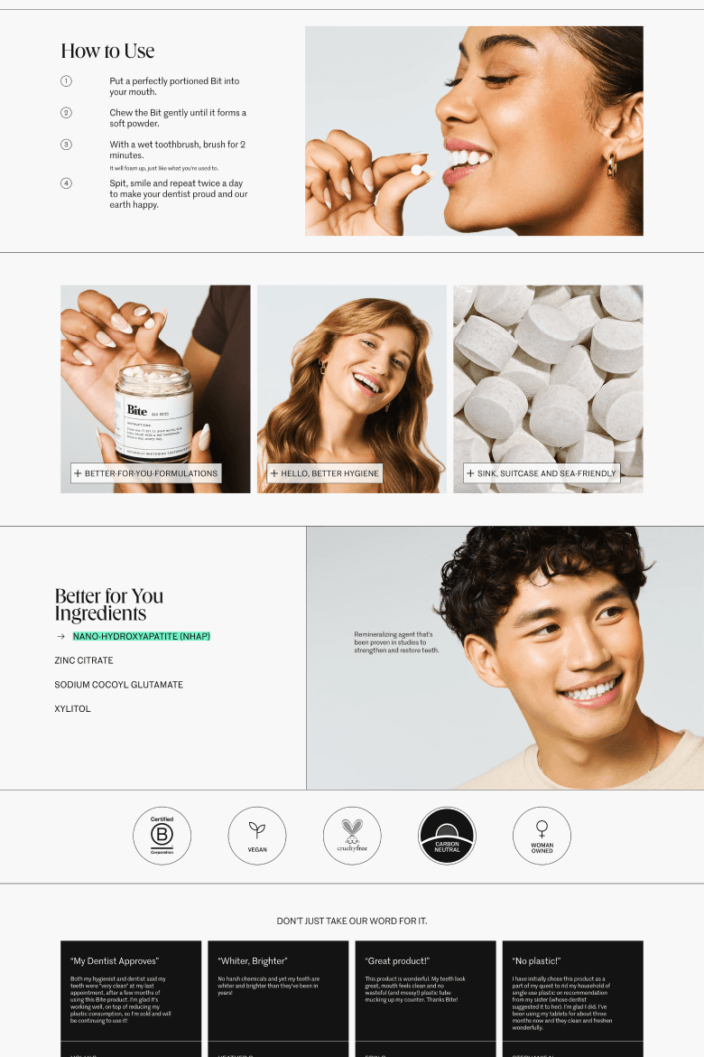 Product page example