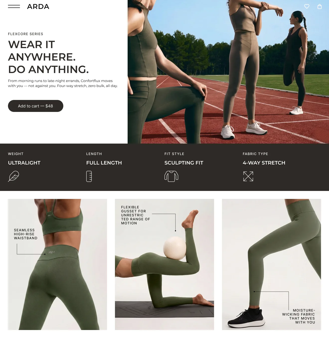 Product page example