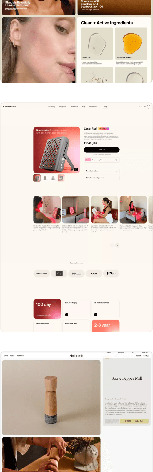 Product page inspiration 2